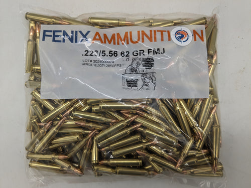 .223 Remington/5.56mm 62gr FMJBT (250 ct.)